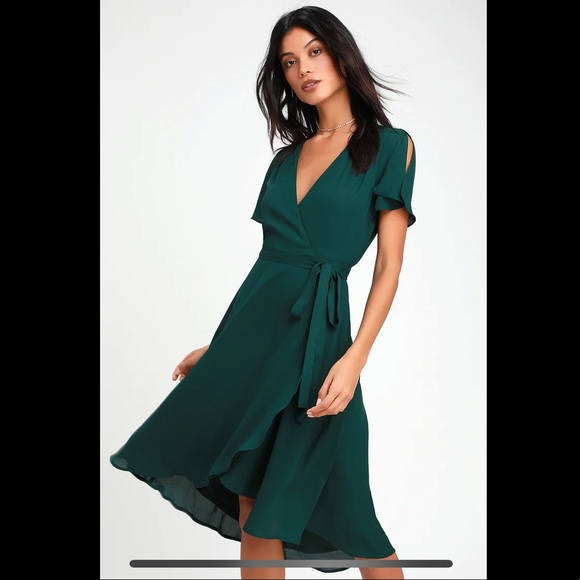 rise to the occasion emerald green midi wrap dress Lulus | Dresses | Rise To The Occasion Emerald Green Midi Wrap Dress